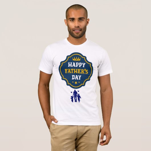 Happy Father's Day Crown & Kids - Eine königliche  T-Shirt (Vorne ganz)