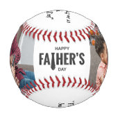 Happy Father's Day Custom Foto Baseball (Rückseite)