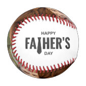 Happy Father's Day Custom Foto Baseball (Vorderseite Links)
