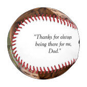 Happy Father's Day Custom Foto Baseball (Vorderseite Links)