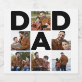 Happy Father's Day Custom Foto Bierflaschenetikett (Einzelnes Label)