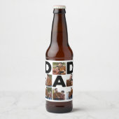 Happy Father's Day Custom Foto Bierflaschenetikett (Vorderseite)