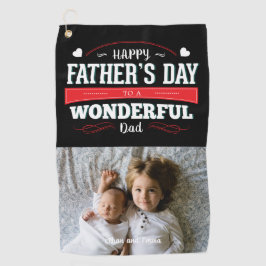 Happy Father's Day Custom Foto Golfhandtuch