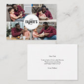 Happy Father's Day Custom Foto Mitteilungskarte (Vorne/Hinten)