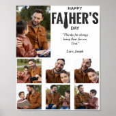 Happy Father's Day Custom Foto Poster (Vorne)