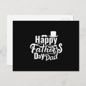 Happy Fathers Day Dad Gift For Daddy Ankündigungspostkarte (Vorne/Hinten)