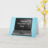 Happy Fathers Day Dads Laptop Karte (Gelbe Blume)