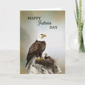 Happy Father's Day Eagle and Chick Karte (Vorderseite)