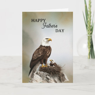 Happy Father's Day Eagle and Chick Karte