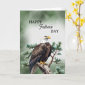 Happy Father's Day Eagle On A Branch Karte (Gelbe Blume)