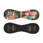 Happy Father's Day Family Foto Goldener Skriptname Baseball (Paneele)