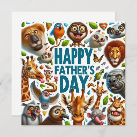 Happy Father's Day Flat Card (Vorne/Hinten)