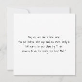 Happy Father's Day Flat Card (Rückseite)