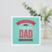 Happy Father's Day Flat Card Karte (Stehend Vorderseite)