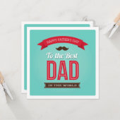 Happy Father's Day Flat Card Karte (Vorderseite/Rückseite Beispiel)