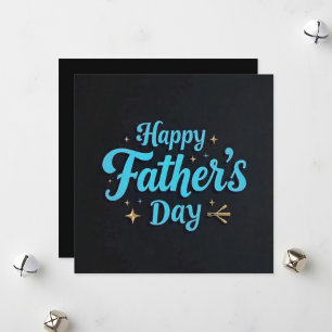 Happy Father's Day Flat Holiday Card Feiertagskarte