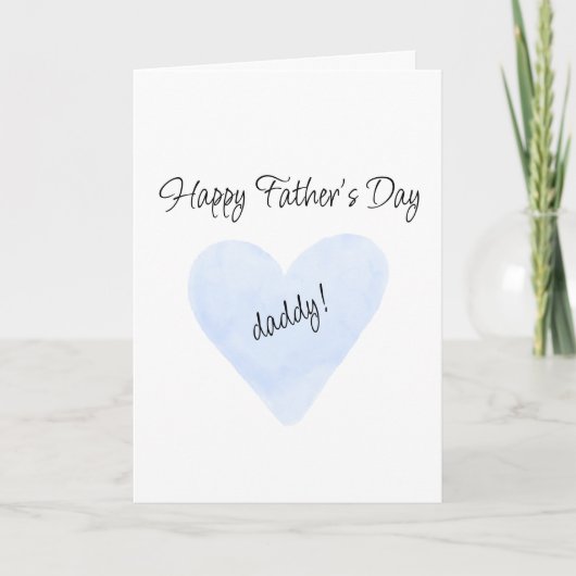 Happy Father's Day for Daddy Greeting Card Karte (Vorderseite)