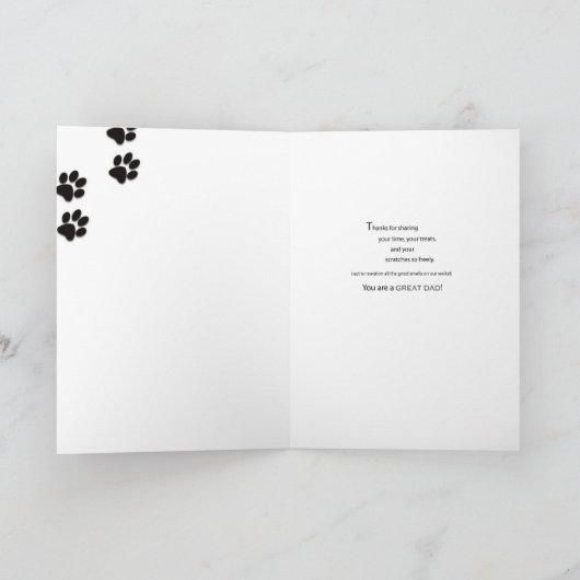 Happy Father's Day from Boston Terrier Dog, to Dad Karte (Innenseite)