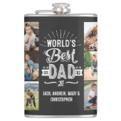 Happy Father's Day Fun World's Best Vater Kids Nam Flachmann (Vorderseite)