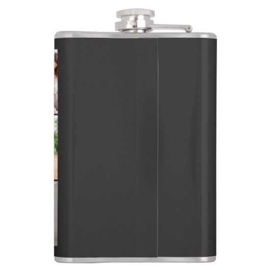 Happy Father's Day Fun World's Best Vater Kids Nam Flachmann (Rückseite)