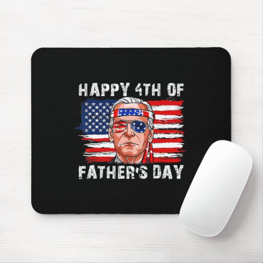 Happy Fathers Day Funny Joe Biden Independence 4. Mousepad (Mit Mouse)