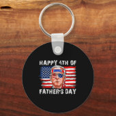 Happy Fathers Day Funny Joe Biden Independence 4. Schlüsselanhänger (Vorderseite)