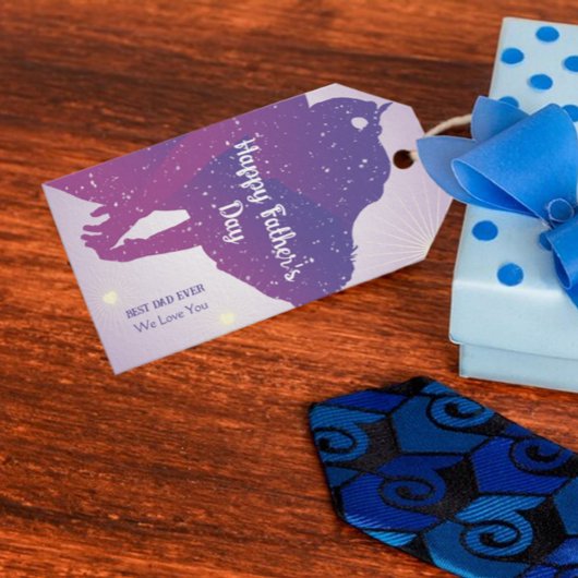 Happy Father's Day Galaxy Geschenktag Geschenkanhänger