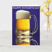 Happy Fathers Day Glass of Beer Karte (Gelbe Blume)