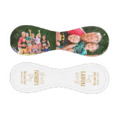 Happy Father's Day Gold Family Foto Name Script Baseball (Paneele)