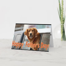 Happy Father's Day Golden Retriever Card
