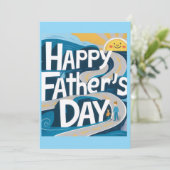 Happy Father's Day Greeting Card Dankeskarte (Stehend Vorderseite)