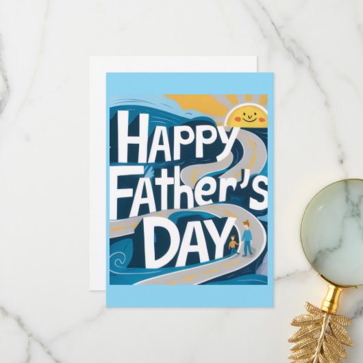 Happy Father's Day Greeting Card Dankeskarte (Vorderseite/Rückseite Beispiel)