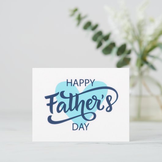 Happy Father's Day Greeting Card Postkarte (Stehend Vorderseite)