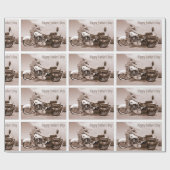 Happy Father's Day Harley Davidson Geschenkpapier (Flach)