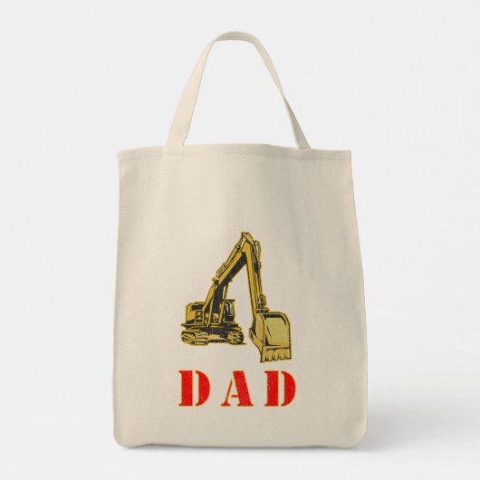 Happy Father's Day Heavy Equipment Builder Vater Tragetasche (Rückseite)