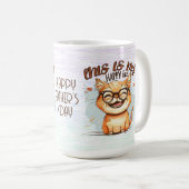 Happy Father's Day Hilarious Cat Coffee Mug Kaffeetasse (VorderseiteRechts)
