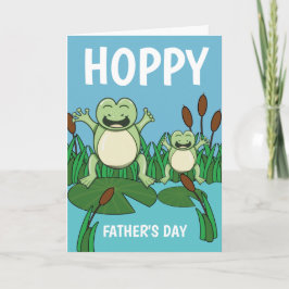 Happy Father's Day Hoppy Frogs Karte