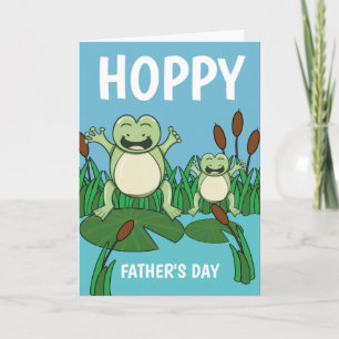 Happy Father's Day Hoppy Frogs Karte