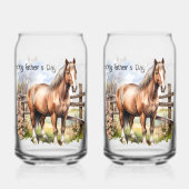 Happy Father's Day Horse Fence Pasture Dosenglas (Rückseite)