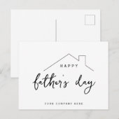 Happy Father's Day House Realty Postkarte (Vorne/Hinten)