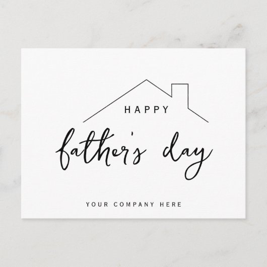 Happy Father's Day House Realty Postkarte (Vorderseite)