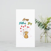 Happy Father's Day Kitty Vater Daddy Geschenk Katz Ankündigung (Stehend Vorderseite)