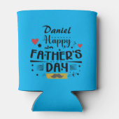 Happy Father's Day Leaping Frösche Hört Mustache Dosenkühler (Rückseite)