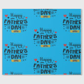 Happy Father's Day Leaping Frösche Hört Mustache Geschenkpapier (Flach)