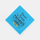 Happy Father's Day Leaping Frösche Hört Mustache Serviette (Ecke)