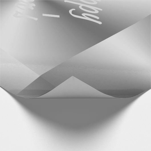 Happy Father's Day Metallic Silver Geschenk Wrappi Geschenkpapier (Ecke)