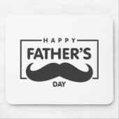 Happy Father's Day Mustache | Mauspad (Vorne)