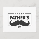 Happy Father's Day Mustache | Postkarte (Vorderseite)