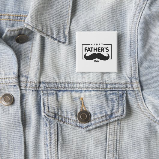 Happy Father's Day Mustache | Schaltfläche Button (Beispiel)