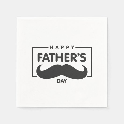 Happy Father's Day Mustache | Serviette (Vorderseite)